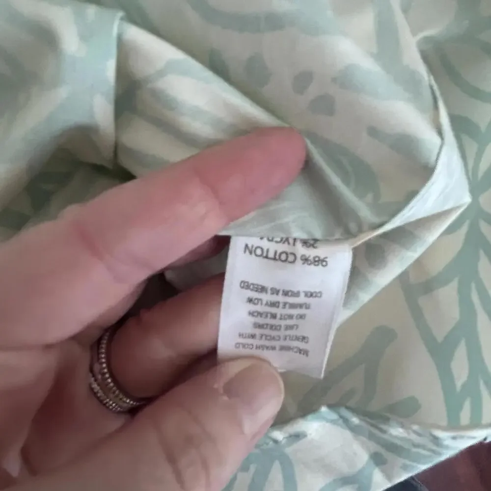 Reverse Threads Teal flower‎ print shirt Men's size Large